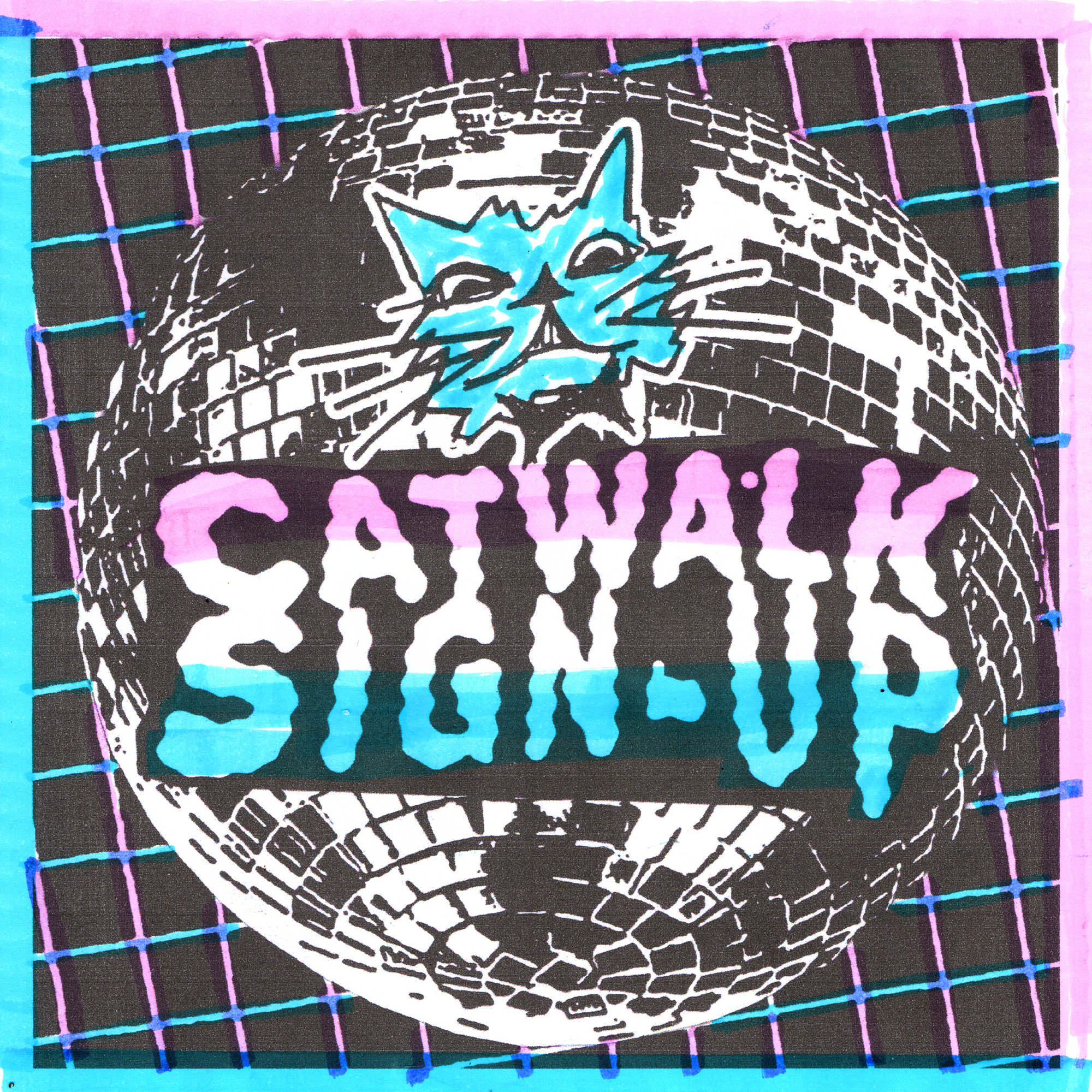 Peach Fuzz Catwalk Sign Up Poster